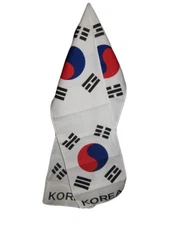 South Korea Korean Country Lightweight Flag Printed Knitted Style Scarf 8"x60"