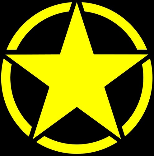 US Army Star Jeep USA Die Cut Vinyl Decal Multiple Colors and Sizes - Picture 13 of 27