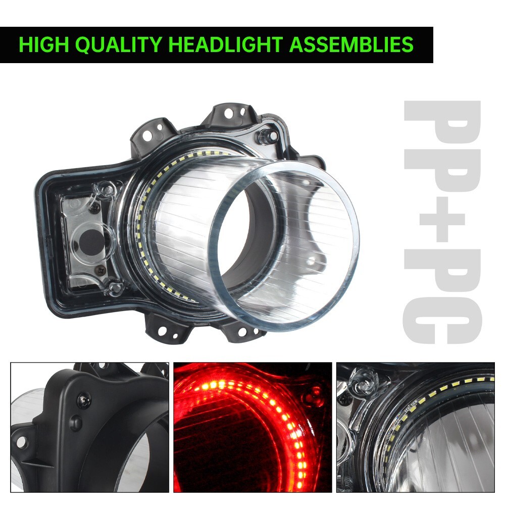 Headlight Bulbs LED Headlamps Air Insert Assembly For 2015-2020 Dodge Challenger