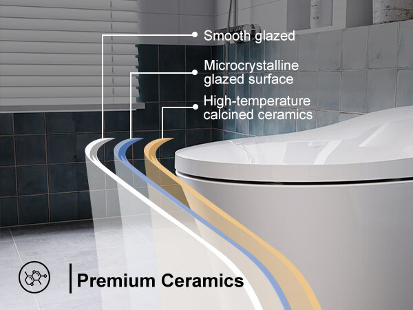 Tankless Smart Toilet 1Piece Elongated Toilet Heated Seat Foot Sensor Auto Flush