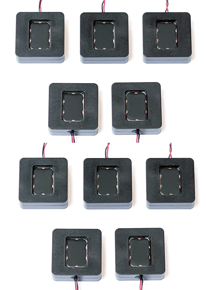 Zehn 20x20x7 mm 4 Ohm Quadrat Megabass Lautsprecher für DCC Sound Decoder Loksound etc.