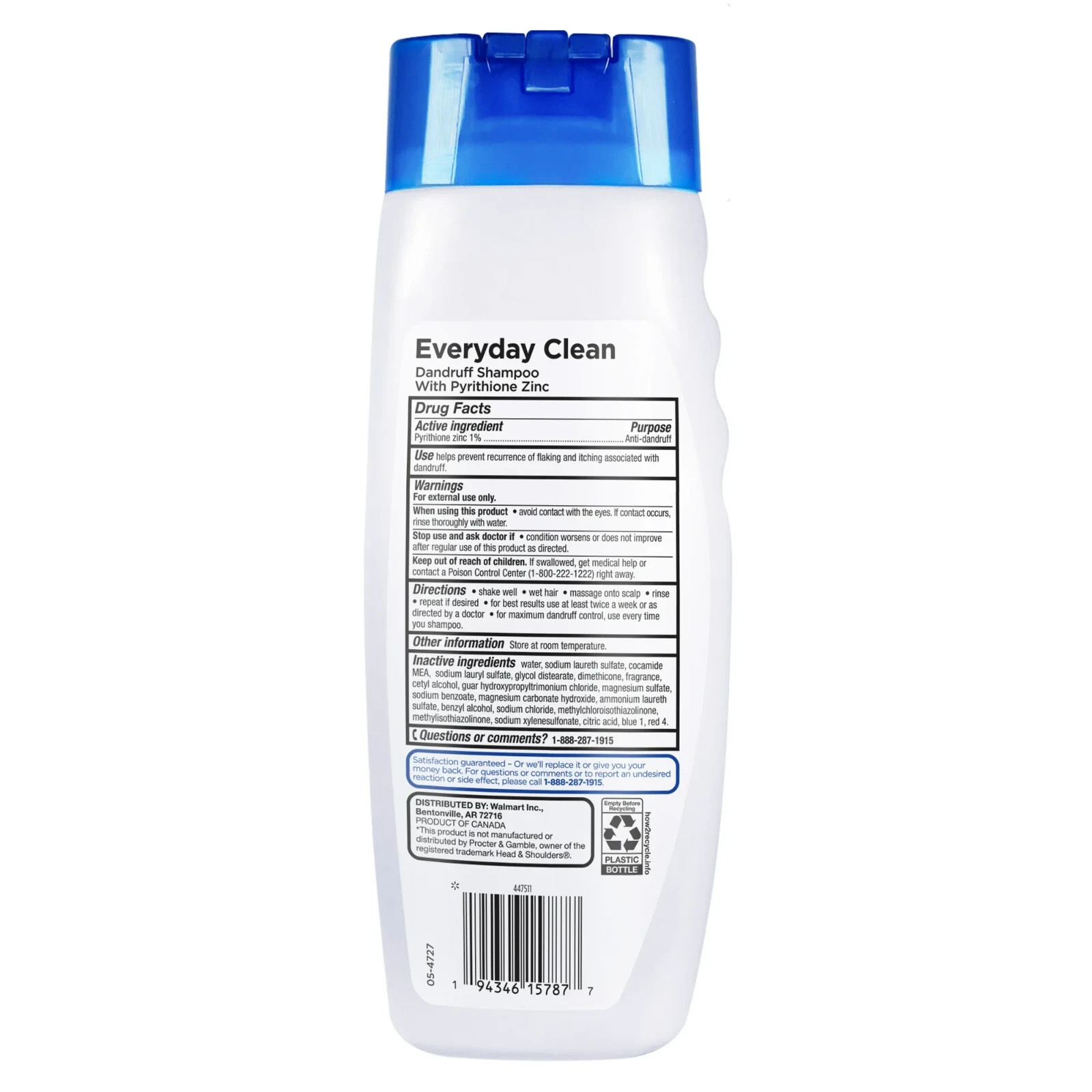 Equate Everyday Clean Dandruff Relief Shampoo, 12.5 fl oz Fast Shipping