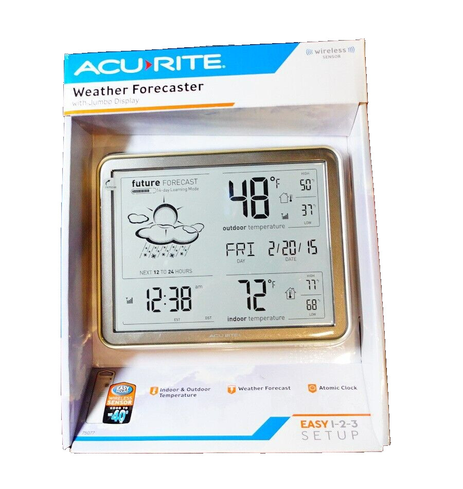 AcuRite Weather Forecaster with Jumbo Display - 75077 - 75077A3DI