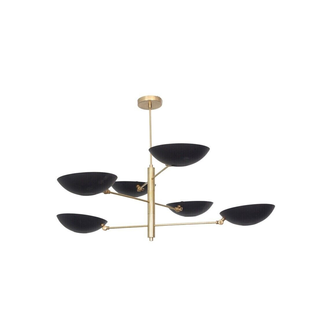 Plafonnier moderne Spoutnik abat-jour globe oculaire en laiton pour