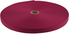 3/4 Inch Burgundy Heavy Plus Nylon Webbing Closeout, 50 Yards