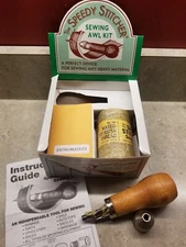 Vintage Speedy Stitcher Sewing Awl Kit - Made USA - sew any heavy material