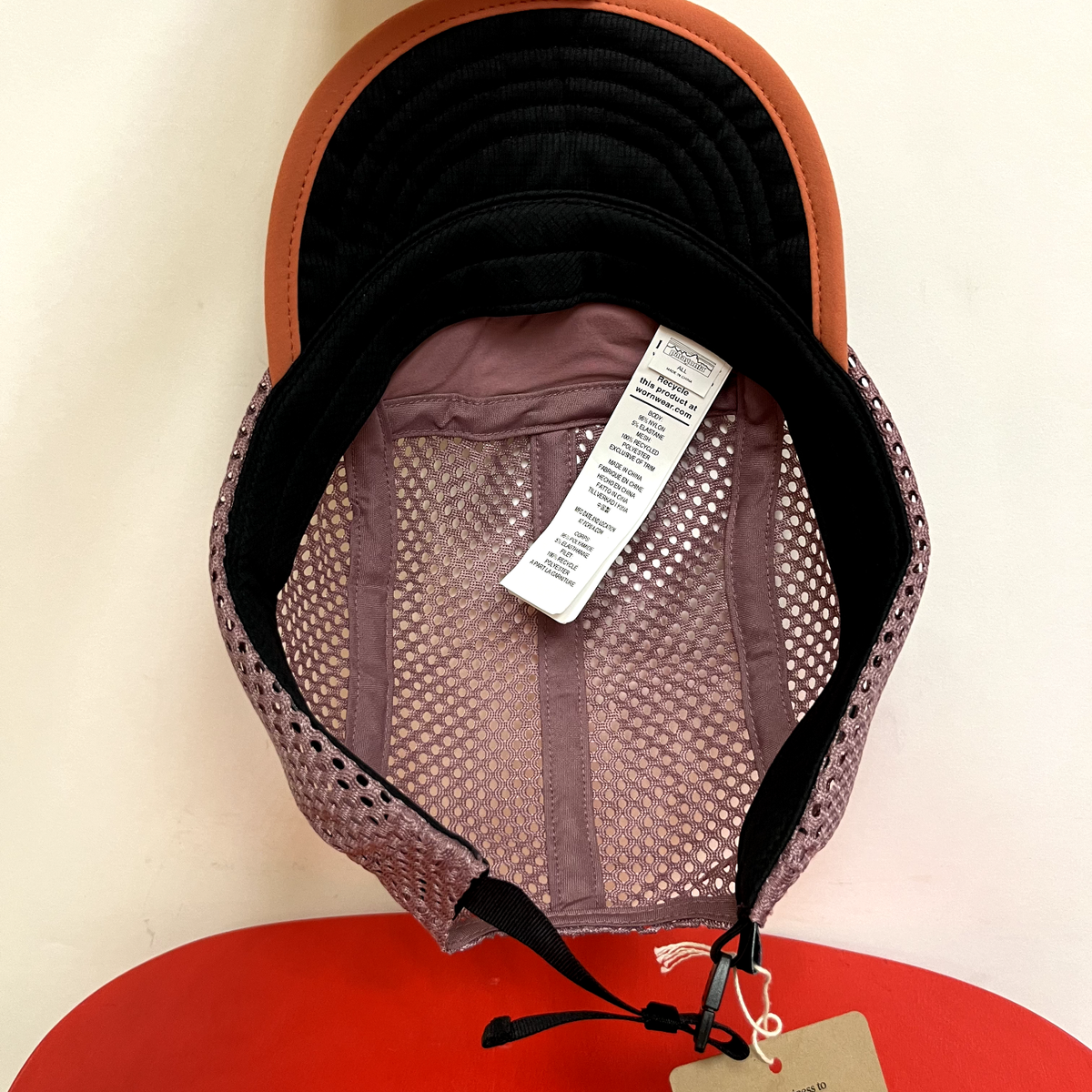 PATAGONIA Duckbill Cap Evening Mauve Orange Mesh Running Hat  display picture 2
