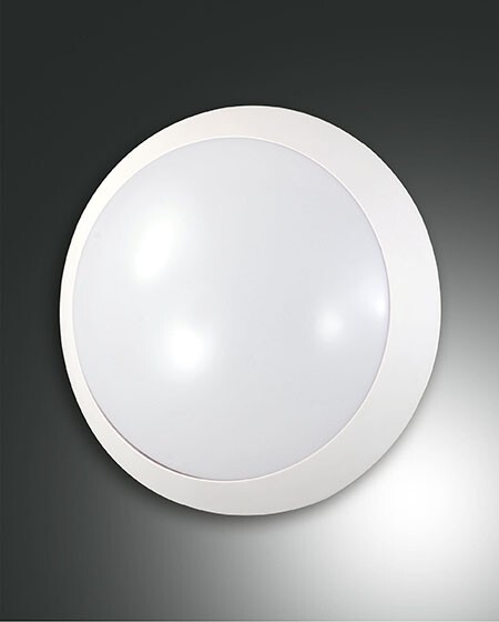 Wigton IP65 plafoniera rotonda policarbonato bianco E27