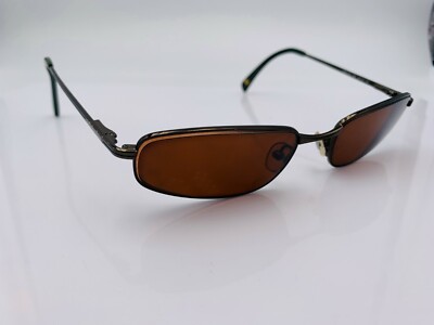 Vintage Columbia Sonic 103 C03 Dark Green Metal Oval Sunglasses