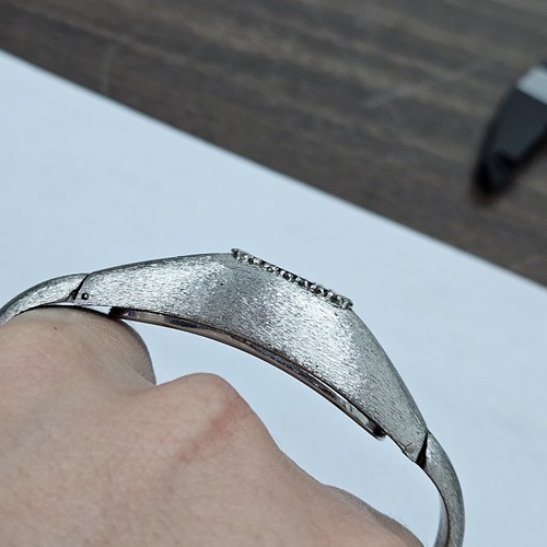 RARE Vintage MYCHRON LED Silver Tone Women's Curvex Dress Watch Parts/Repair - Picture 9 of 11