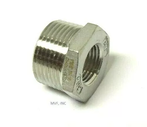 Buje hexagonal 304 de acero inoxidable 3/8"" 150# roscado fundido (NPT)" X 1/8"" 150# SS12030141 - Imagen 1 de 5