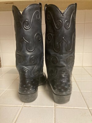Paul Wheeler Boot Co Houston Custom Black Full Quill Ostrich  display picture 2