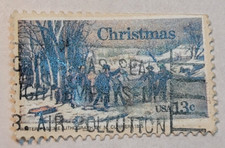 U.S. Postage Stamp ~ Christmas/N. Currier ~ 13&cent; Posted/Used ~ c.1974 - 03