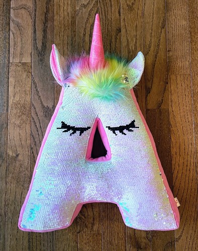justice unicorn letter pillow
