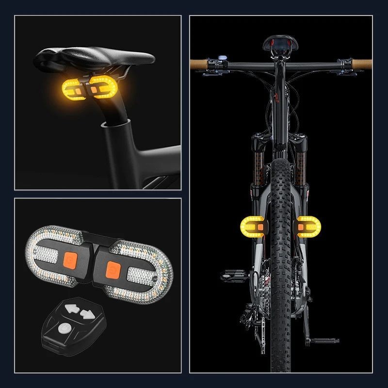 - Senza marca/Generico - - Kit Frecce Bici Bicicletta Monopattino Indicatori Direzione Telecomando Wireless - Miniatura 5