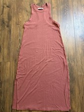 Abercrombie & Fitch Women’s Ribbed Racer Back Tank Dress Size XS Terracotta EUC