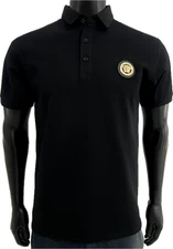Vèrsace Men Black Polo Shirt
