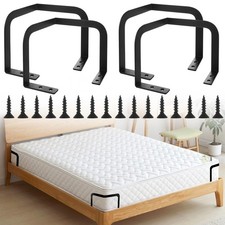 4PCS Metal Mattress Slide Stopper Mattress Retainer Bar for Adjustable Beds N...
