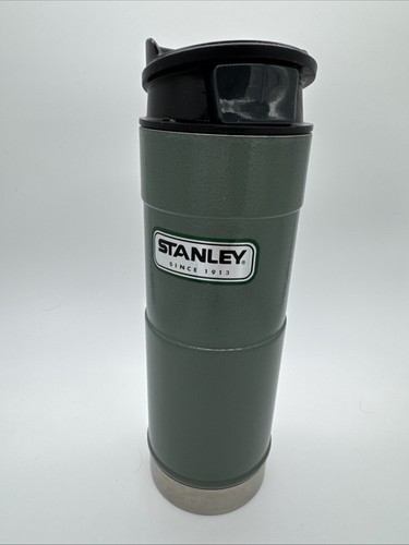 Stanley 16oz Vacuum Travel Mug One-Hand Thermos Classic Green 473 ml Coffee