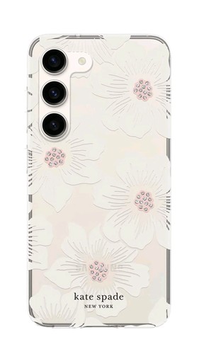 🌸 Coque fleurie Kate Spade Hollyhock + protection d'objectif | Samsung Galaxy S23 Plus - Photo 2 sur 8