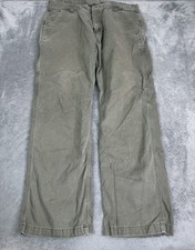 Carhartt Relaxed Straight Twill Dungaree Pants Men s Size 40x32 Green Workwear