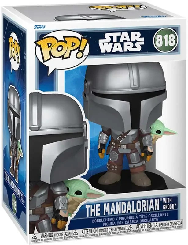 FUNKO POP STAR WARS: MANDALORIAN & GROGU - POP 1 #818