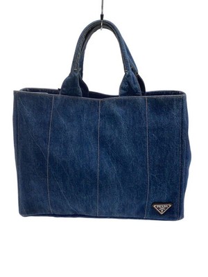 PRADA Canapa Denim Tote bag Triangle logo Canvas IDG