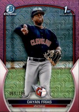 2023 Bowman Chrome 1st Bowman Dayan Frias Serial #’d /199 Refractor Parallel 