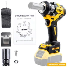 500N/m Brushless Electric Impact Wrench 1/2 Inch For Dewalt 18V 20V Battery