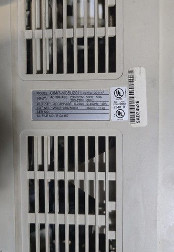 Trasmissione Yaskawa Varispeed 626MC5, modello CIMR-MC5U2011 - Foto 3 di 12