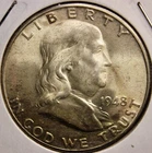 1948-D Silver Franklin Half Dollar 50c — Doubled Die FS-801!