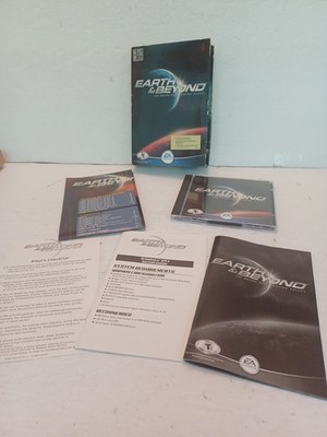 Earth & Beyond PC Game 2002 Complete w/ Map Manual Case EA Sci-Fi RPG 