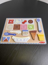 Melissa Doug Wooden Magnetic Ice Cream Puzzle Play Set - 16 Pieces
