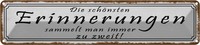Blechschild 10X46 Cm SchöNste Erinerungen Zu Zweit Dekoration Spruch Zitat Deko