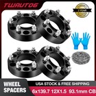 4) 1" Hubcentric 6x5.5 Wheel Spacers 6 Lug 14x1.5 For 2019-2024 Ram