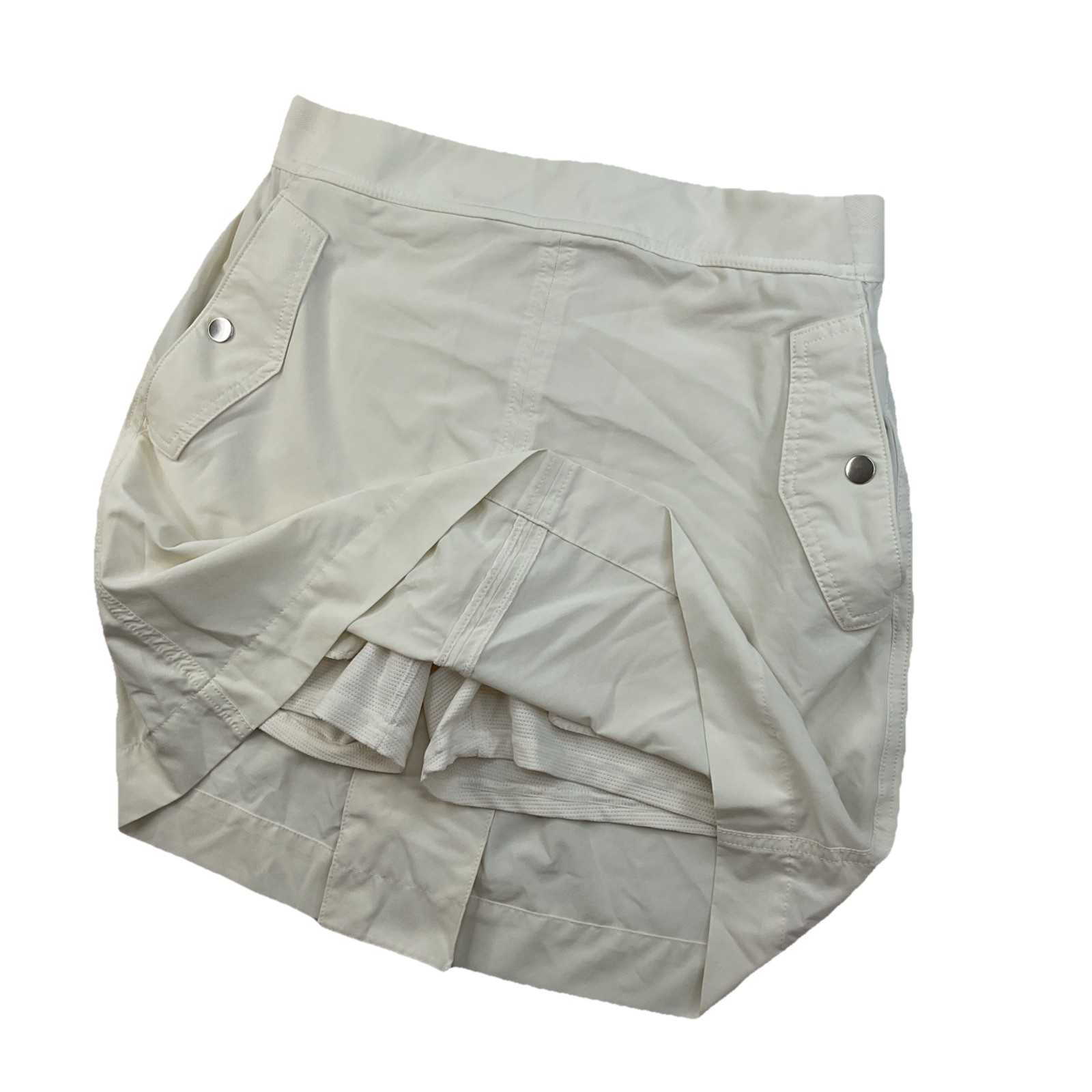 Athleta Skirt Women Sz 10 Vienna Cargo Skort Tennis Golf Pickleball Ivory 988132