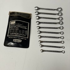 Vintage Craftsman Ignition Wrench Set 43441 10 Piece SAE Combo Made in USA