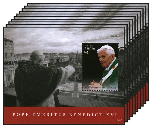 Wholesale Lot 10X PALAU 2014 Stamps Sheet Pope Benedict XVI MNH #W30008