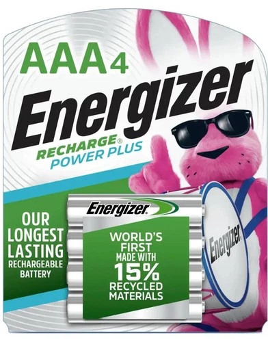 ENERGIZER AAA Rechargeable Power Plus NiMH Batteries  4-Pack New *Read