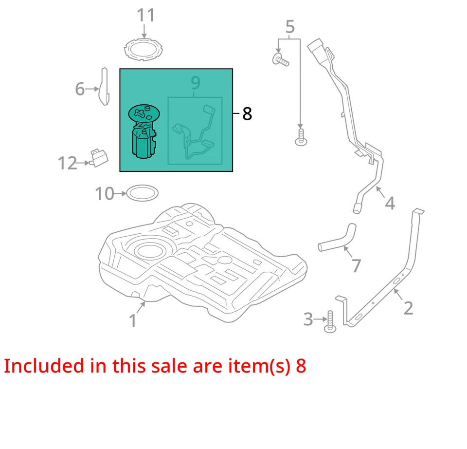 Conjunto de bomba de combustible eléctrica Ford Escape 2017-2019 KPQZG Foto 3 de 4