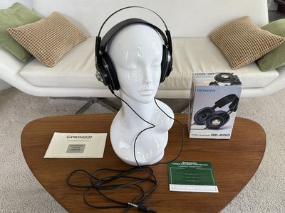 Vintage Pioneer SE 650 Headphones Tested New Foam Inserts Original Box, Contents