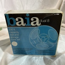 NEW SEALED Vintage Baia Dual 8 200 ft. Capacity Reel And Storage Case Pack of 3