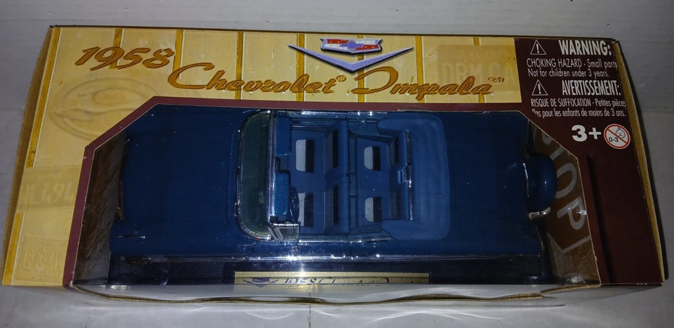 Motor Max 1:18 1958 Chevy Impala Convertible TEAL '58 Chevrolet - Image 2 of 4