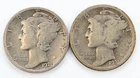 1921 1921-D Mercury Silver Dimes 10c Lot of 2