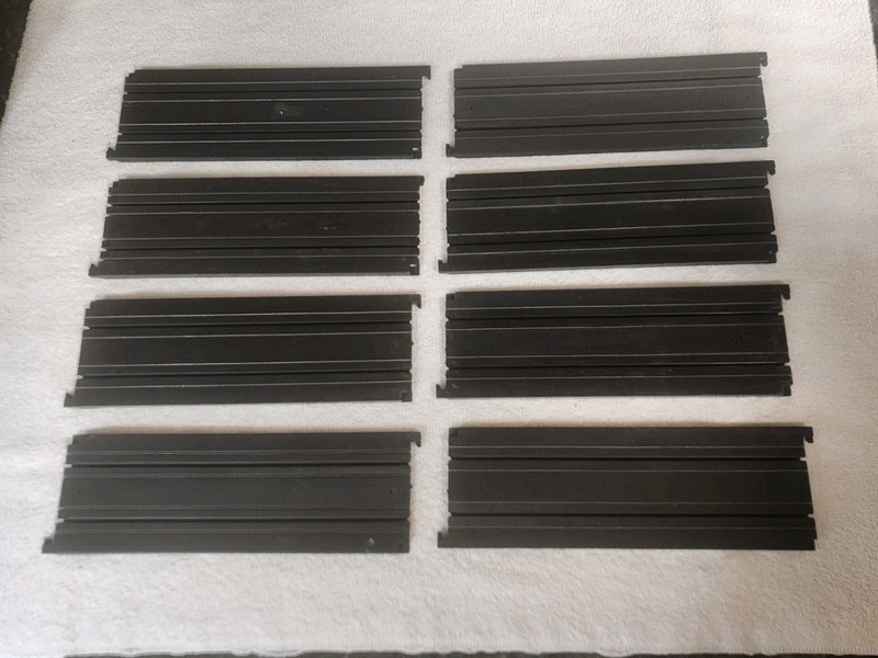 Aurora AFX Ho Slot Car 9" Straight Track #2517 (1970's) 8 Pieces (C)