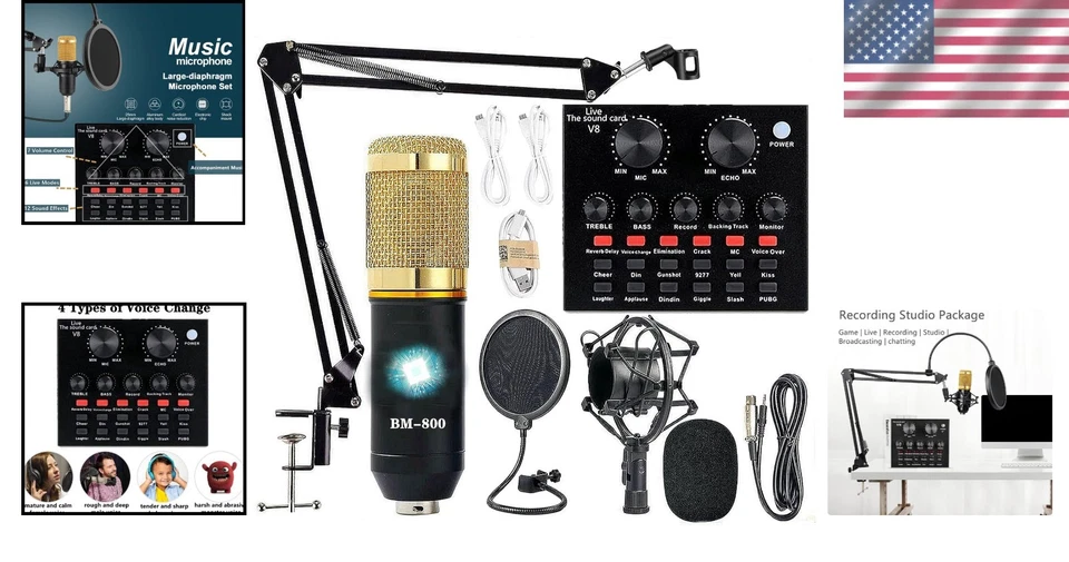 Studio-Quality BM-800 Microphone Bundle for Content Creation - Image 2 of 4
