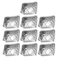 10pcs Roasting Tinfoil Trays Tin Foil Barbecue Boxes Air Fryer Tin Foil Food