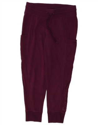 REEBOK Womens Graphic Tracksuit Trousers Joggers UK 14 Medium  Purple DX05