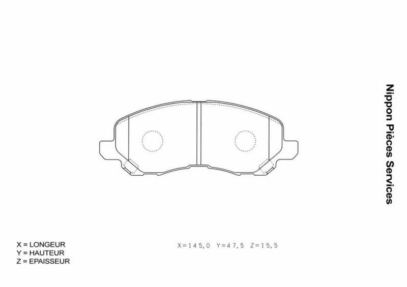 Plaquettes de frein avant M360I14 à friction céramique stable