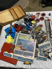 Vintage 1960s Gilbert Action Builder Erector Set 8102 DC-3 Motor Near Complete